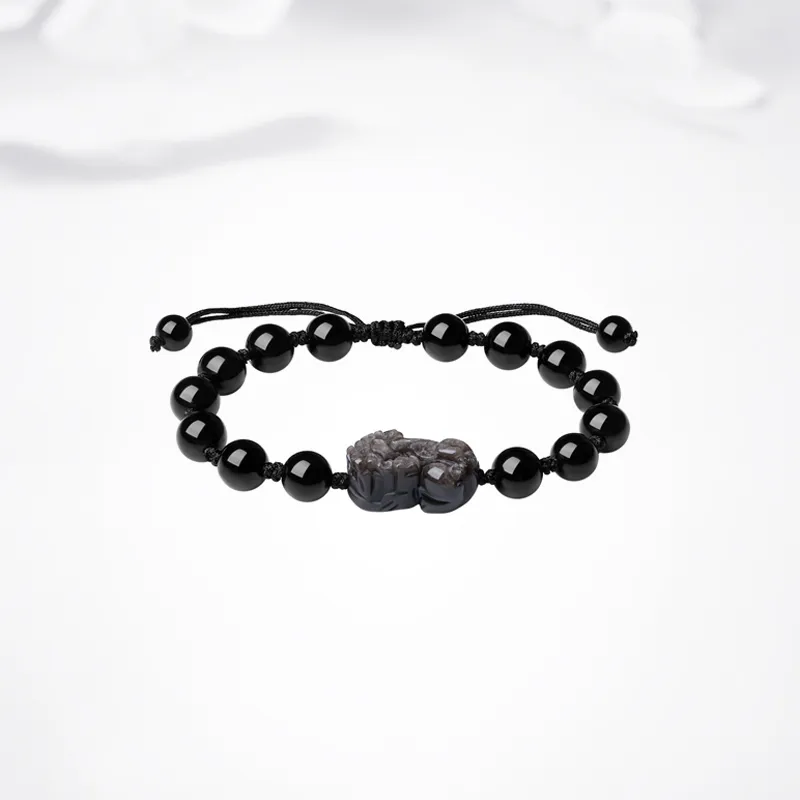 Ancient Jewelry Obsidian Jade Bracelets Unisex-1