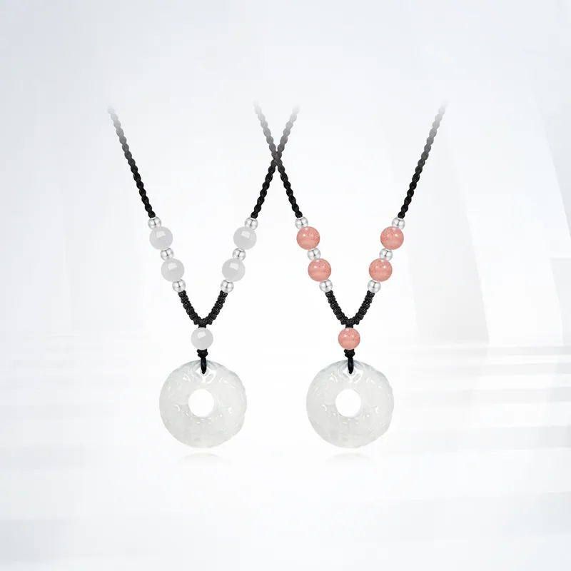 Ancient Jewelry Chalcedony Necklaces Unisex-14