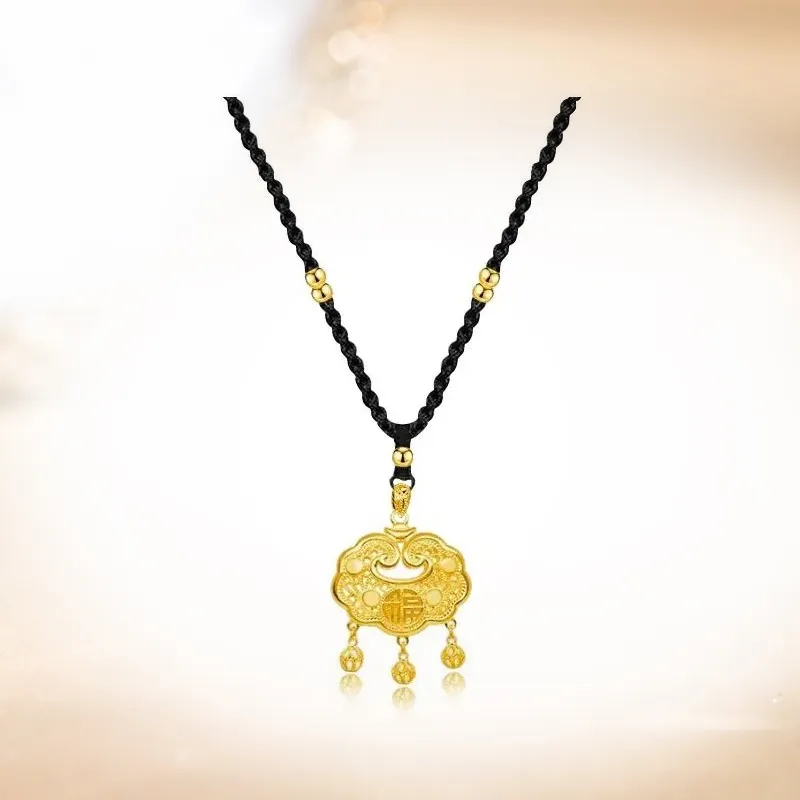Ancient Jewelry S999 Fine Silver Necklaces Women's-3