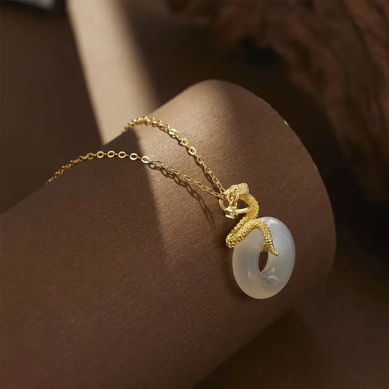 Ancient Jewelry Chalcedony Necklaces Women's-1