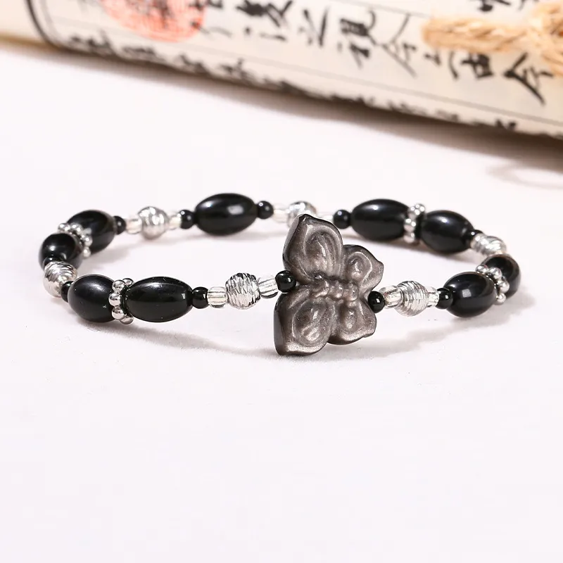 Ancient Jewelry Obsidian Bracelets Women's-2