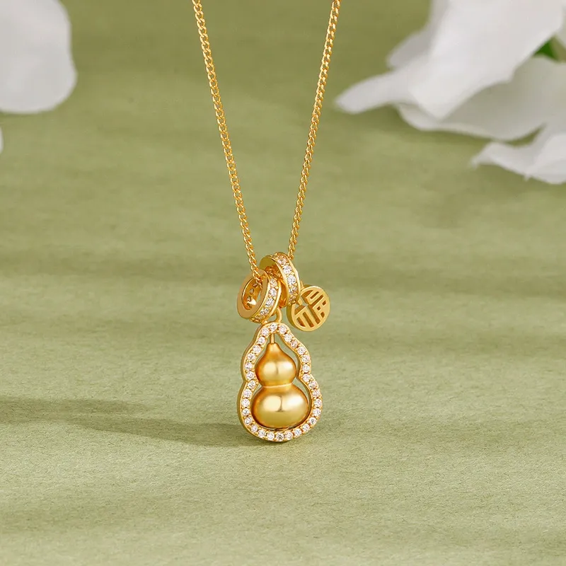 Ancient Jewelry S925 Silver Necklaces Women's Gold-2