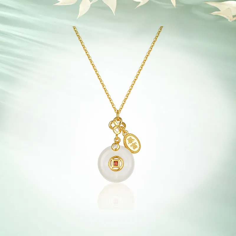 Ancient Jewelry Chalcedony Jade Necklaces Women's-5