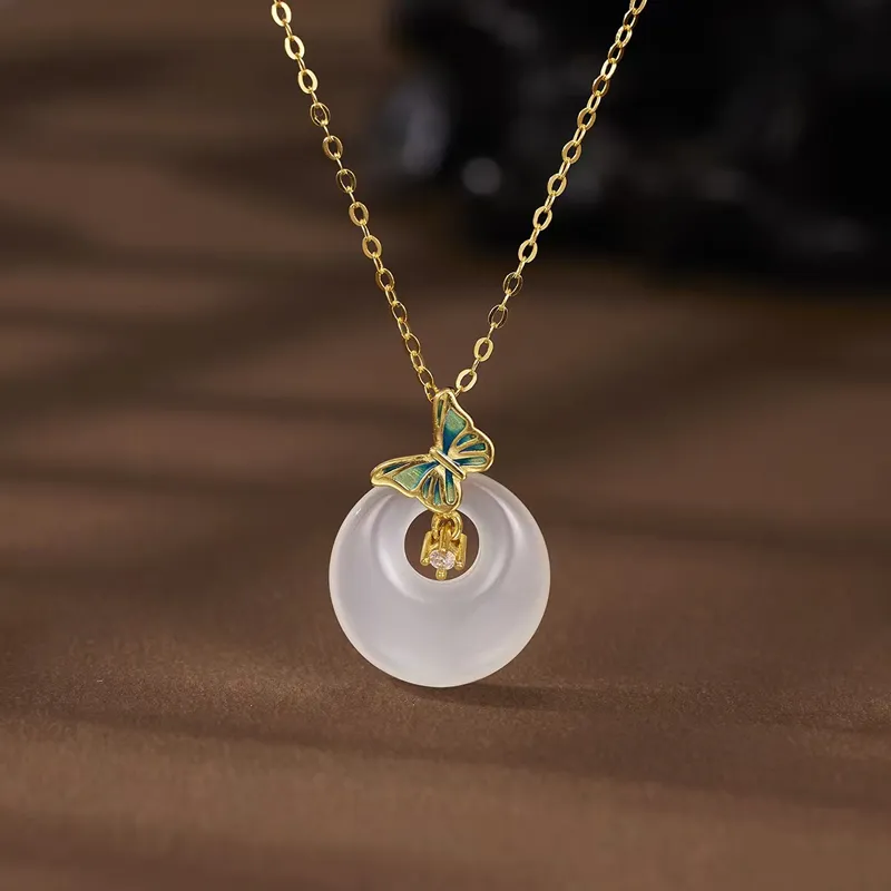 Ancient Jewelry Chalcedony Necklaces Women's-4