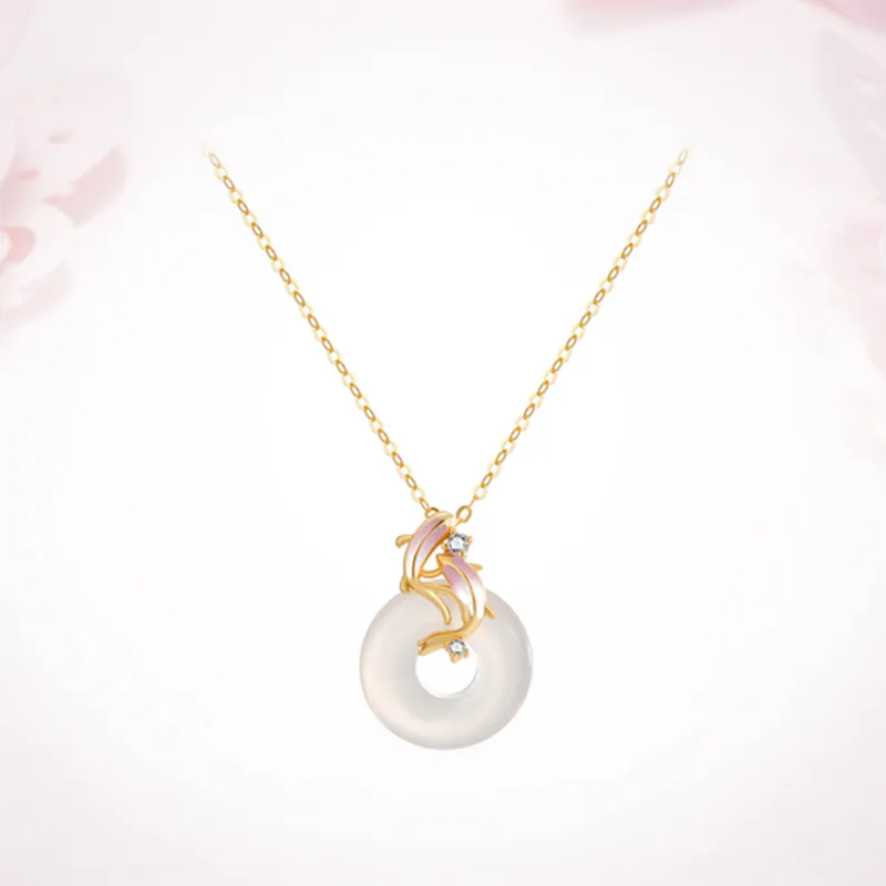 Ancient Jewelry Chalcedony Necklaces Women's-4