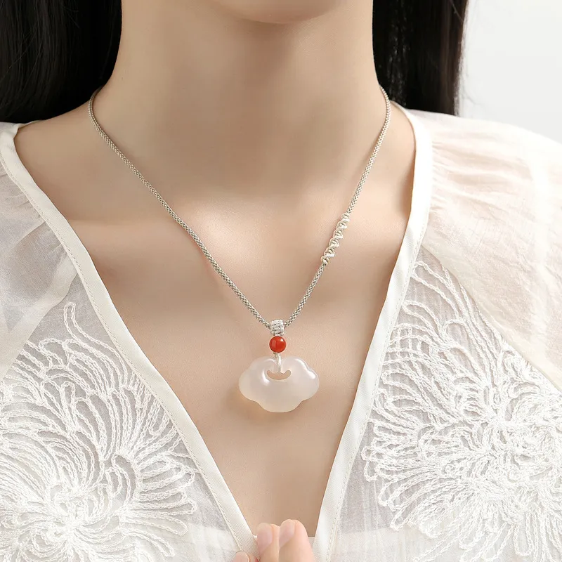 Ancient Jewelry Chalcedony Necklaces Women's-1