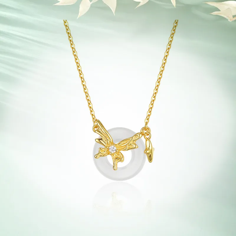 Ancient Jewelry Chalcedony Jade Necklaces Women's-5