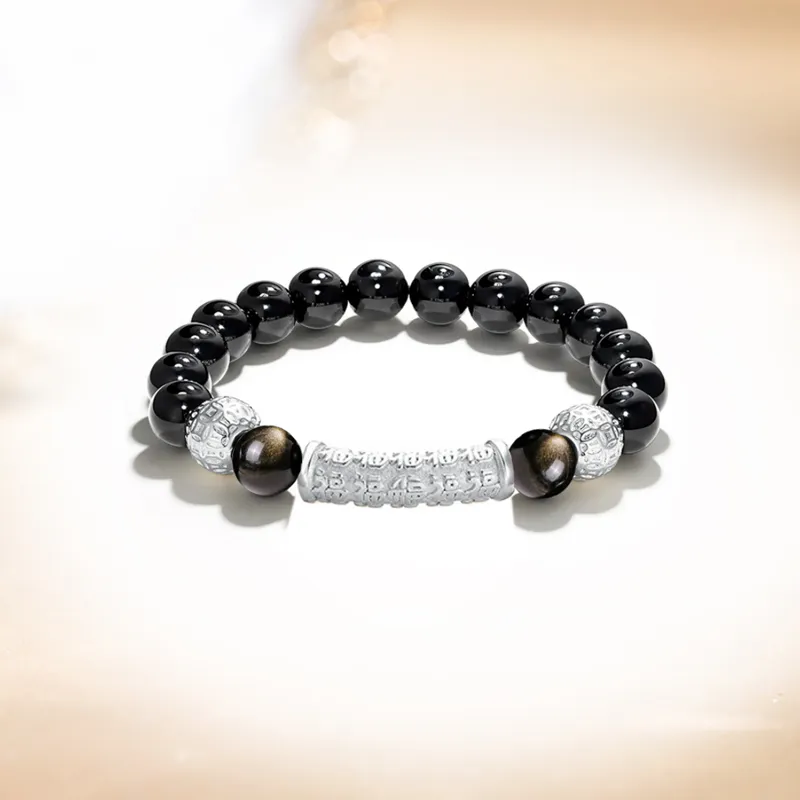 Ancient Jewelry Obsidian Bracelets Unisex-1