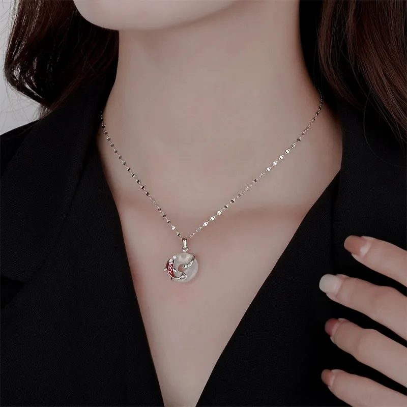 Ancient Jewelry Chalcedony Jade Necklaces Women's-1