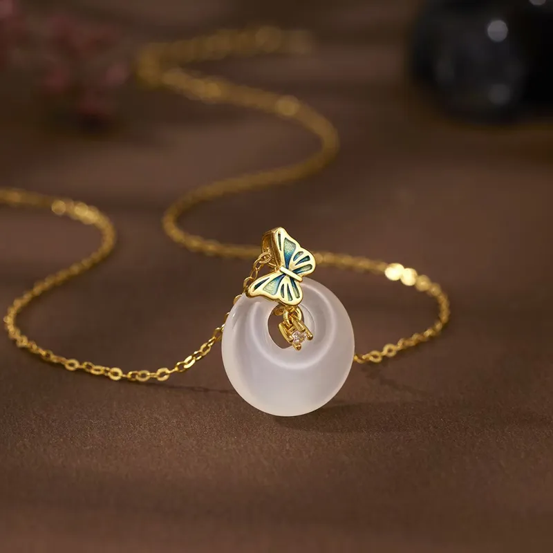 Ancient Jewelry Chalcedony Necklaces Women's-5