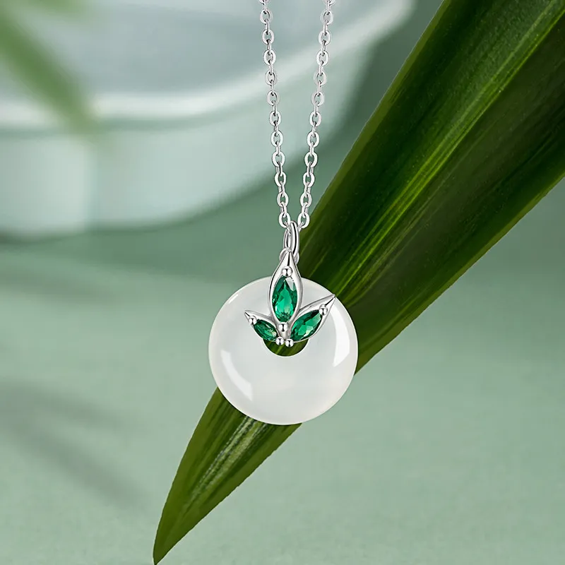 Ancient Jewelry Chalcedony Jade Necklaces Women's-2