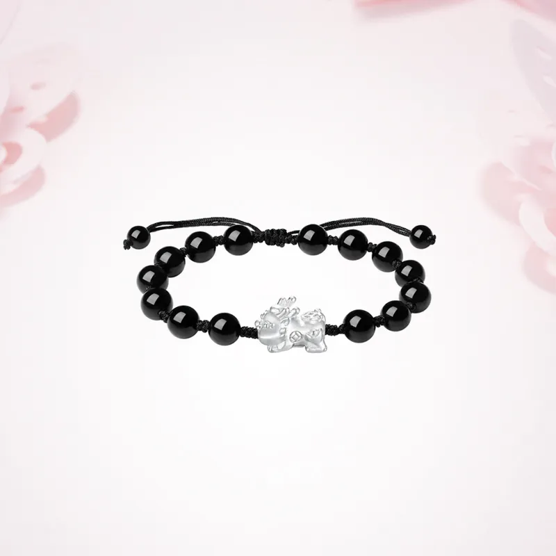 Ancient Jewelry Obsidian Jade Bracelets Unisex-1