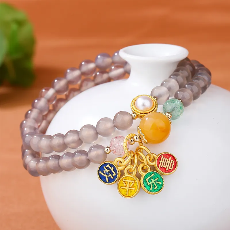 Ancient Jewelry Agate Jade Bracelets Unisex-1