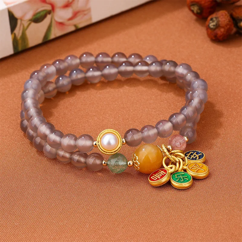 Ancient Jewelry Agate Jade Bracelets Unisex-2