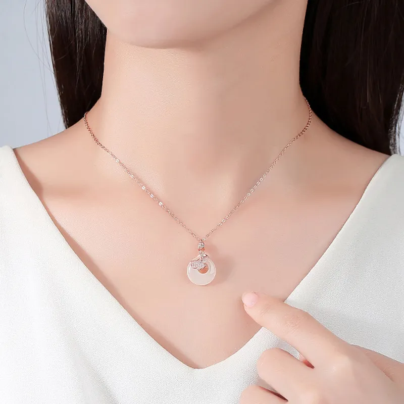 Ancient Jewelry Chalcedony Jade Necklaces Women's-1