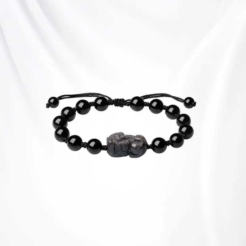 Ancient Jewelry Obsidian Jade Bracelets Unisex-2