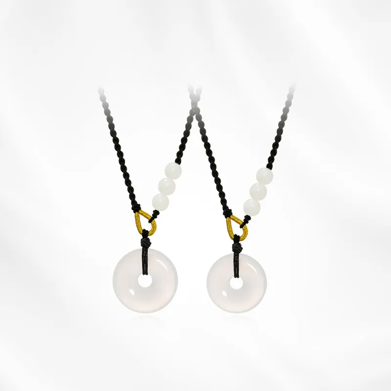 Ancient Jewelry Chalcedony Necklaces Unisex-8