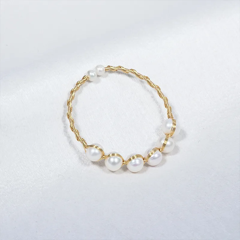 Ancient Jewelry Pearl Bangles Women's-2