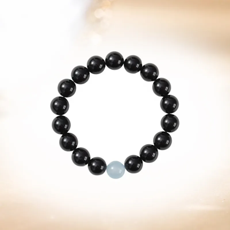 Ancient Jewelry Obsidian Jade Bracelets Unisex-7