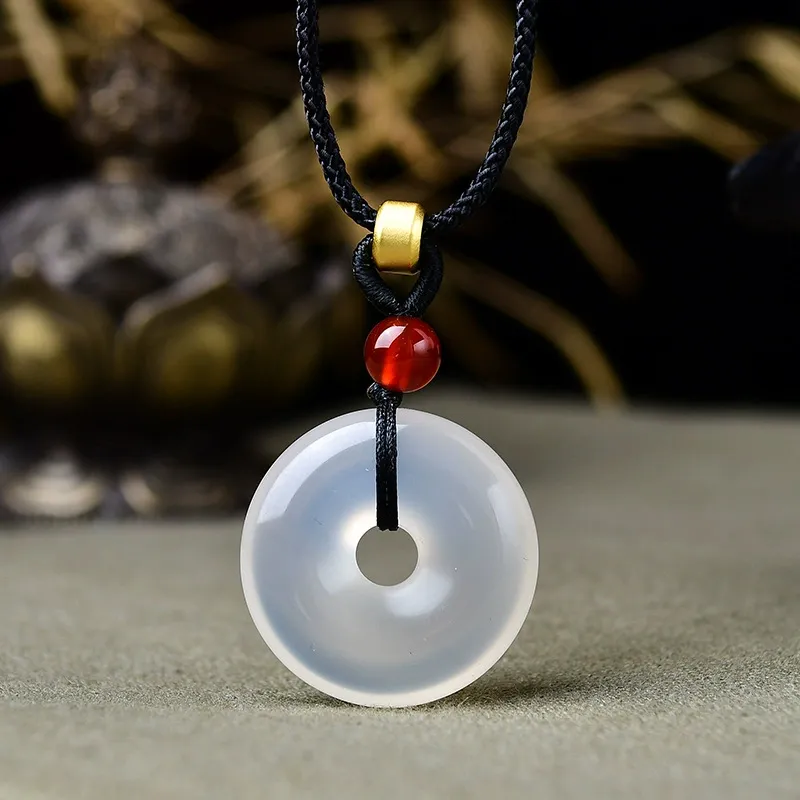 Ancient Jewelry Chalcedony Jade Necklaces Unisex-3
