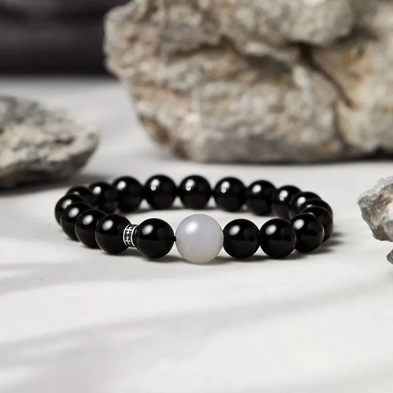 Ancient Jewelry Obsidian Jade Bracelets Unisex-2