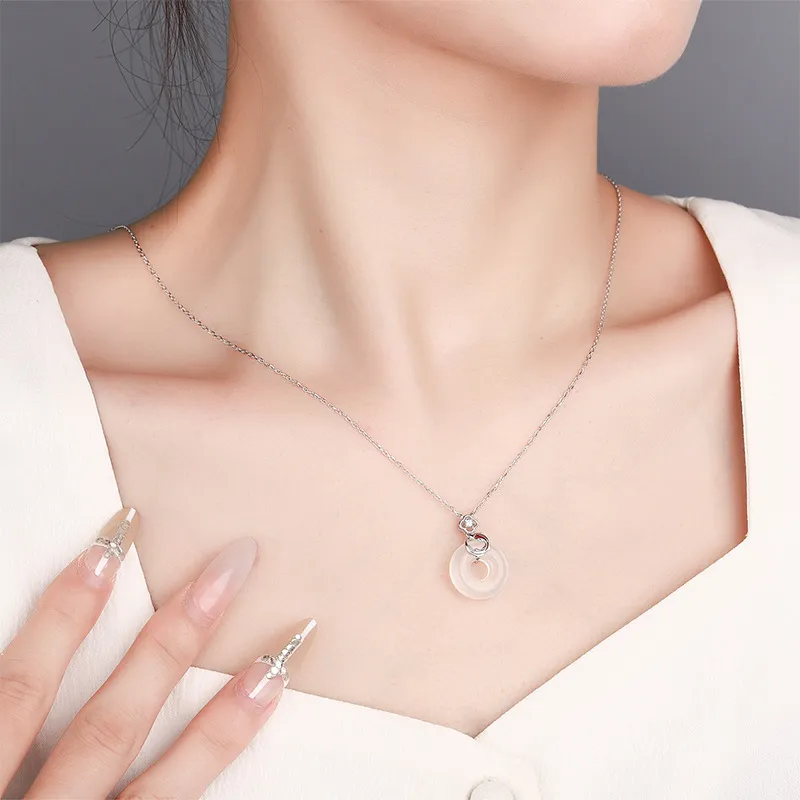 Ancient Jewelry Chalcedony Jade Necklaces Women's-1