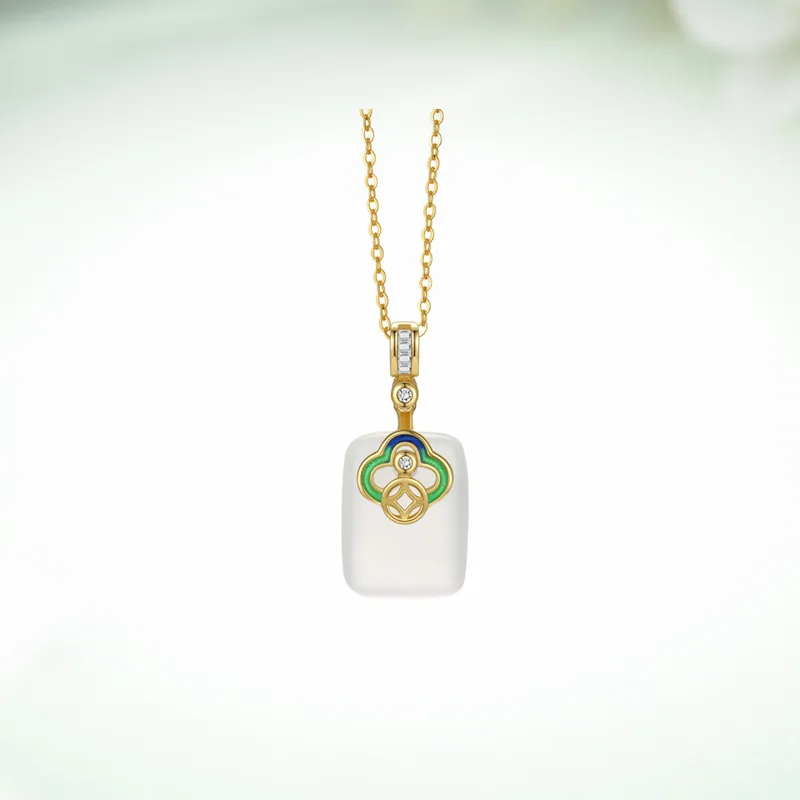 Ancient Jewelry Chalcedony Jade Necklaces Women's-4