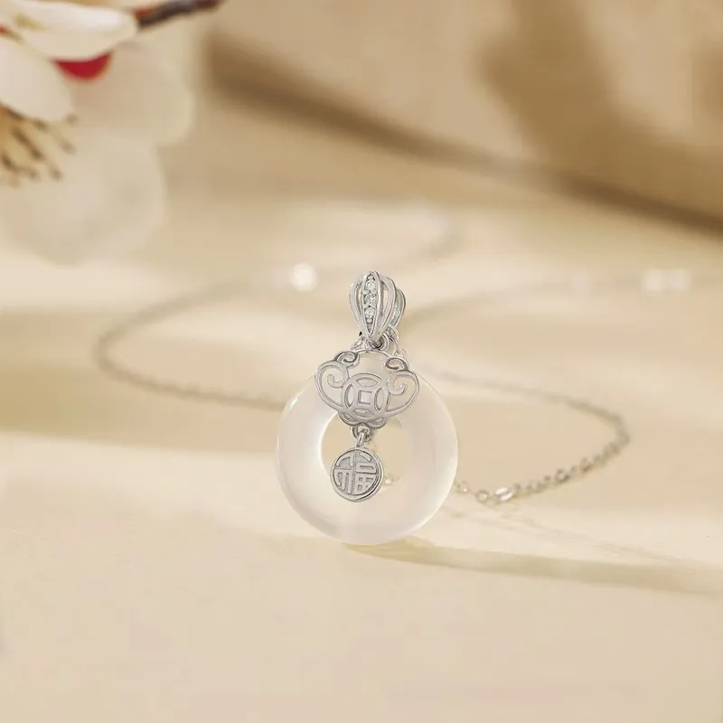 Ancient Jewelry Chalcedony Necklaces Women's-1