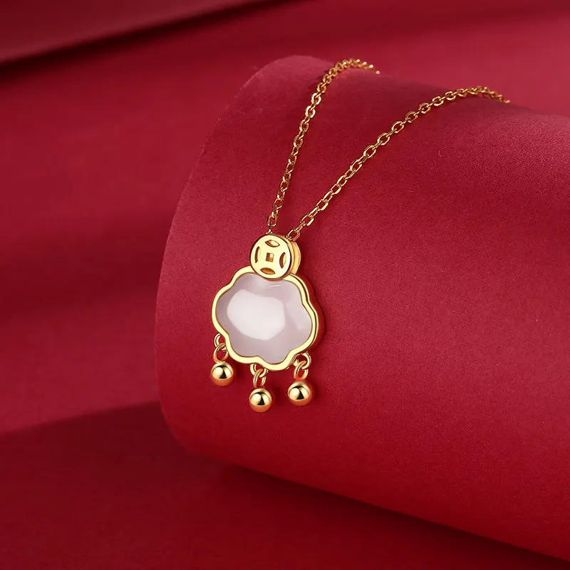 Ancient Jewelry Chalcedony Necklaces Women's-2