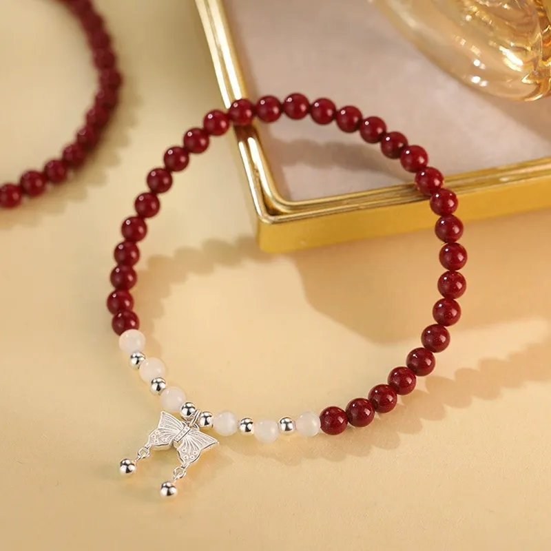 Ancient Jewelry Cinnabar Bracelets Women's-2