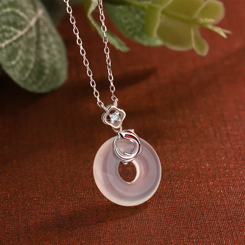 Ancient Jewelry Chalcedony Jade Necklaces Women's-2