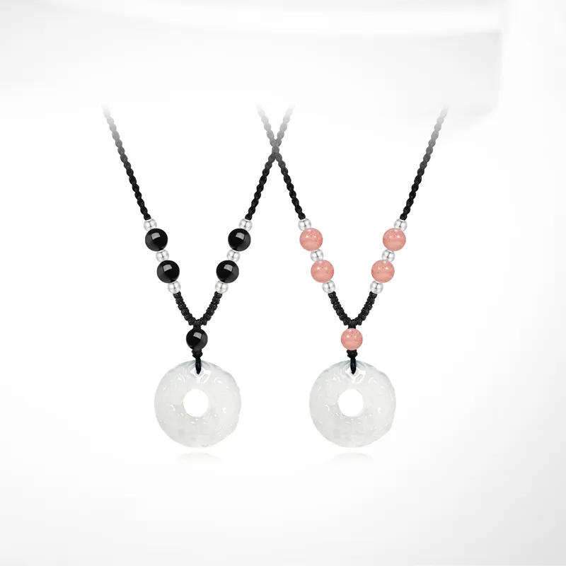 Ancient Jewelry Chalcedony Necklaces Unisex-11