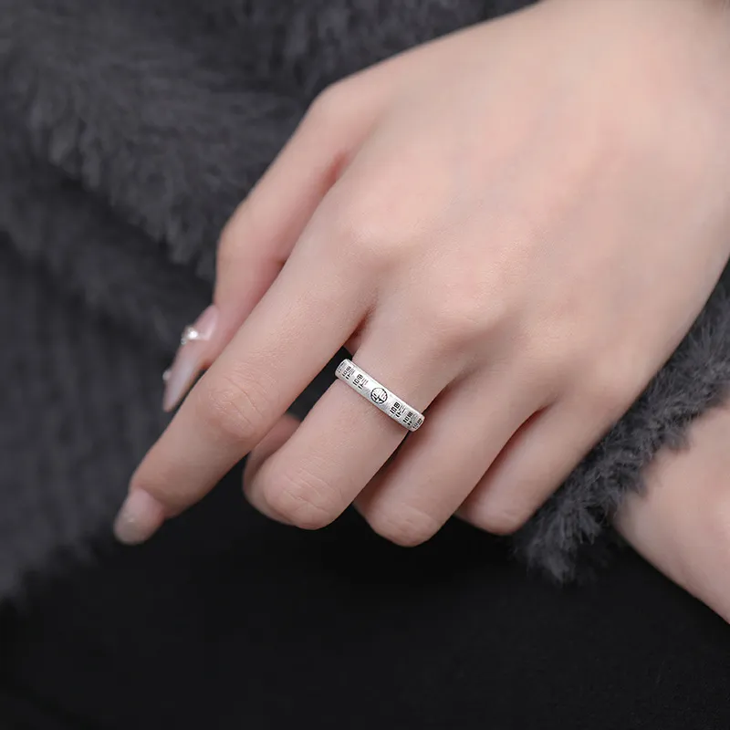 Ancient Jewelry 999 Fine Silver Rings Unisex-2