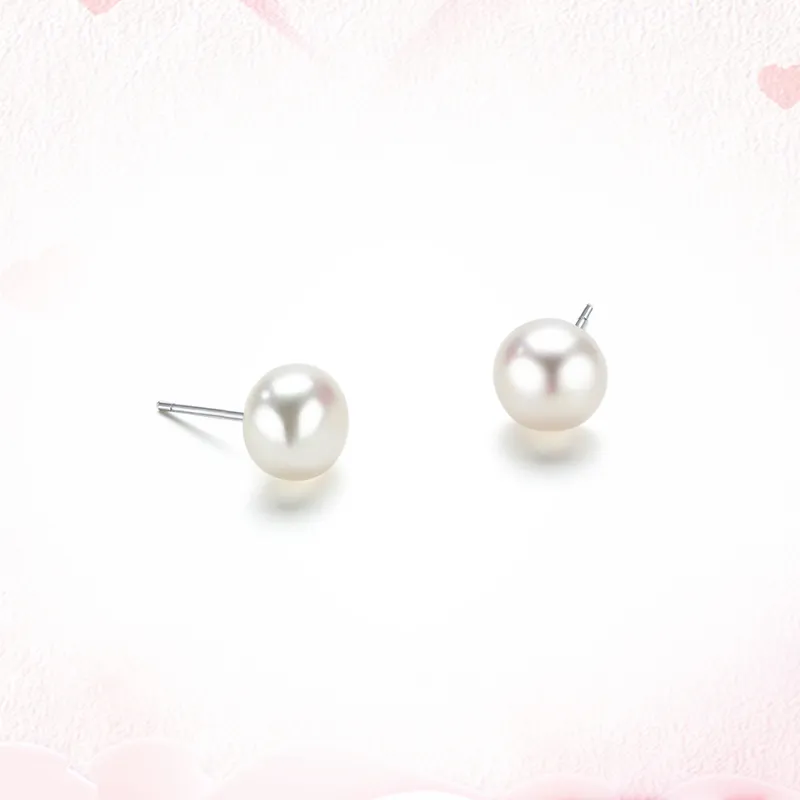 Ancient Jewelry Pearl Stud Earrings Women's-2
