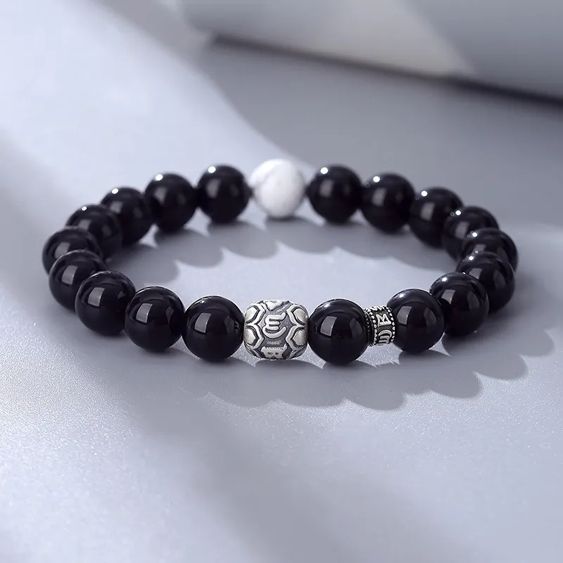 Ancient Jewelry Obsidian Jade Bracelets Unisex-1