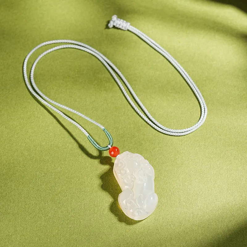 Ancient Jewelry Chalcedony Jade Necklaces Unisex-2