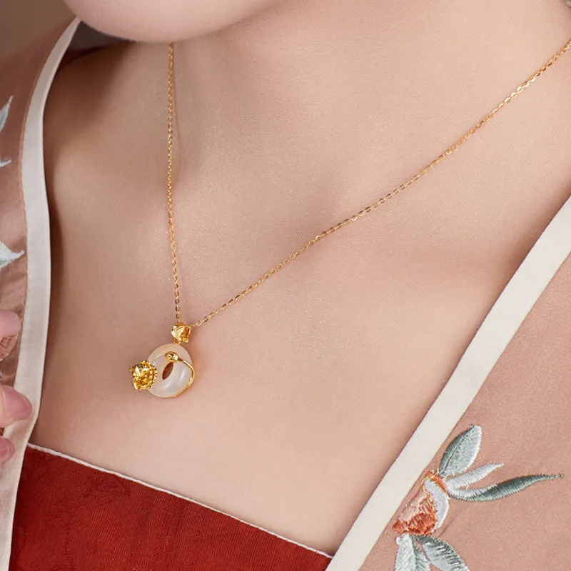 Ancient Jewelry Chalcedony Necklaces Women's-1