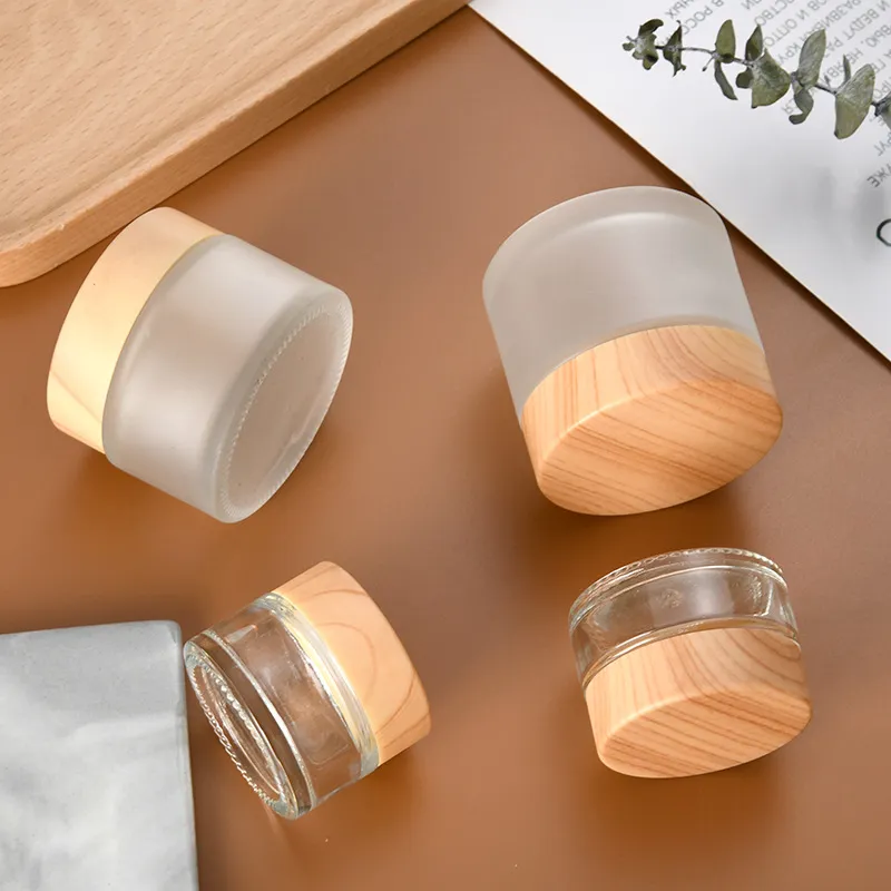 JIAOXUEFEI Travel Cosmetics Mini Sample Box With Face Cream Lotion Foundation And Portable Glass Mini Bottles-4