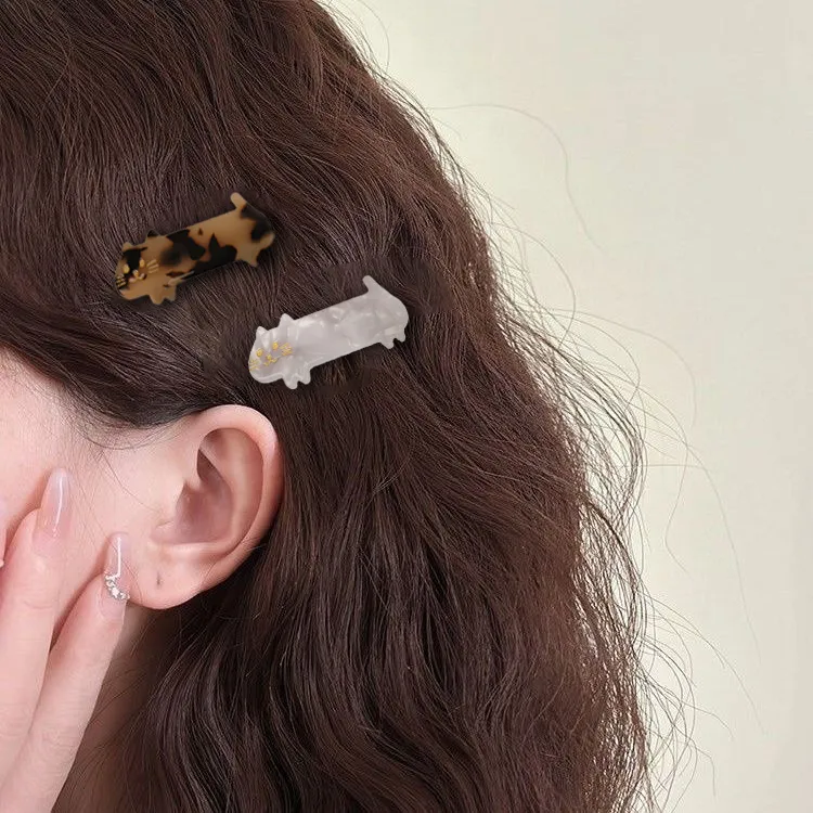 JINGLINGLONG Japanese Style Girlish Adorable Kitten Hair Slide Forehead Clip-5