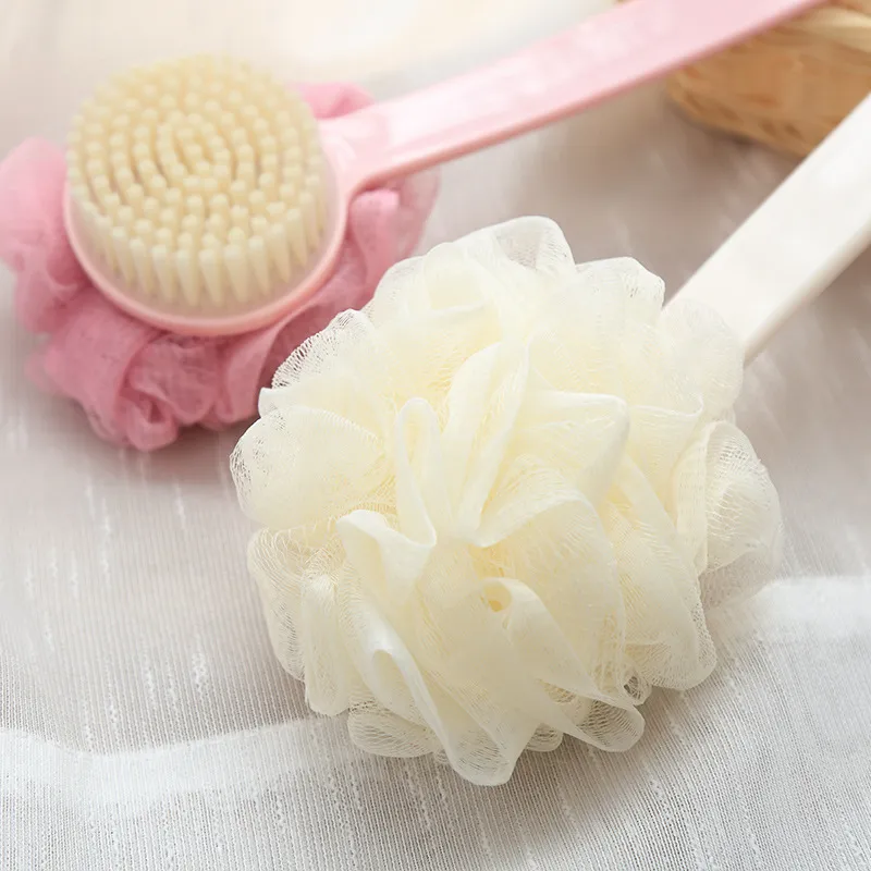 JIAOXUEFEI Bathing Scrubber Long Handle Soft Bristle Scrub Brush For Body Cleansing And Back Massage-3