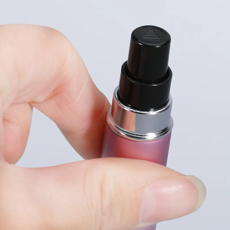 JINGLINGLONG Perfume Refillable Bottom Travel Portable Push Button Spray Bottle Empty Container-3