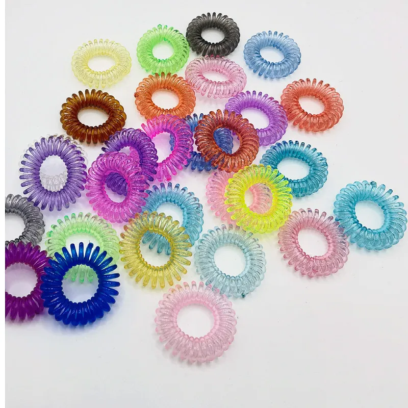 YUELEJI Small Size Telephone Wire Hair Tie 10 Pcs With Elastic OQ Classic And Versatile-4