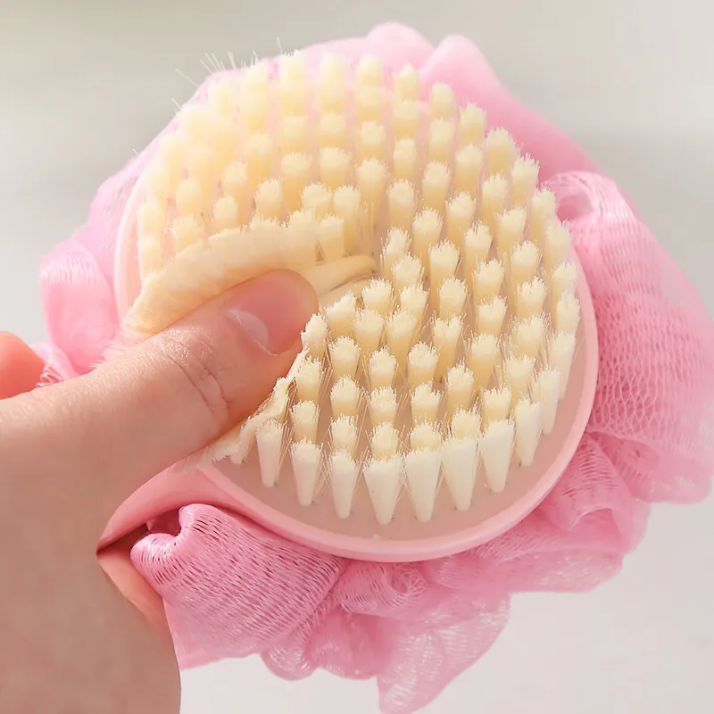 JIAOXUEFEI Bathing Scrubber Long Handle Soft Bristle Scrub Brush For Body Cleansing And Back Massage-4