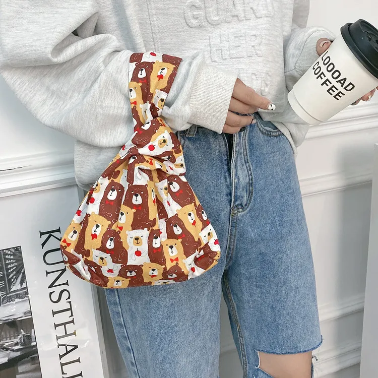 JINGLINGLONG Collect Baina New Chinese Fabric Handbag Wrist Bag Antique Small Bag Sundries Canvas-2