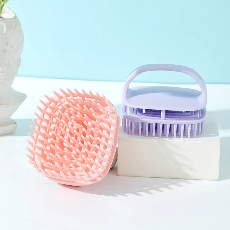 JINGLINGLONG All-in-One Silicone Beauty Expert Scalp Spa Massage Comb Shampoo Brush-3