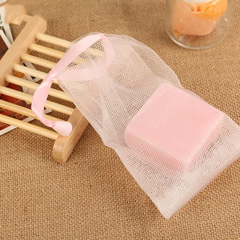 JINGLINGLONG Foam Net Handmade Soap Facial Cleanser Face Soap Facial Cleansing Foam Net Soap Bag-9