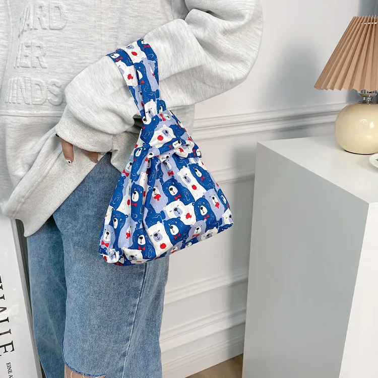 JINGLINGLONG Collect Baina New Chinese Fabric Handbag Wrist Bag Antique Small Bag Sundries Canvas-3