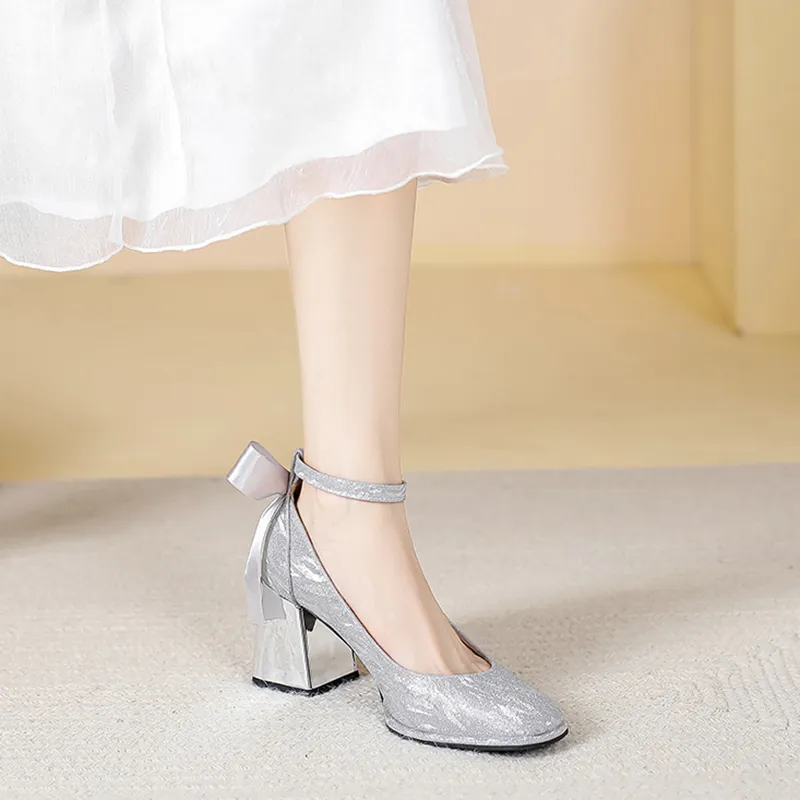 CVOJOO Chunky Heel High Heels Women's-4