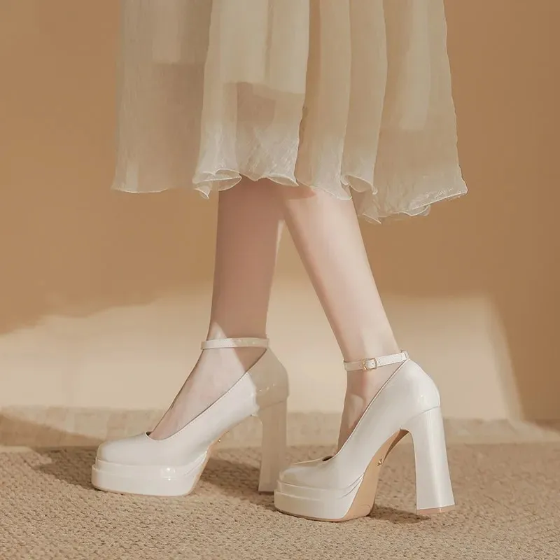 CVOJOO Chunky Heel High Heels Women's-3