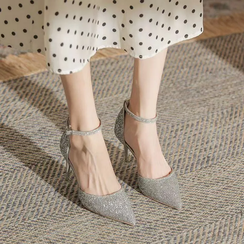 CVOJOO Slim Heel High Heels 7cm Women's-3